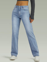 Load image into Gallery viewer, Straight Leg Jeans for Women,High Waisted Wide Leg Loose Microelastic Boyfried Denim Pants

