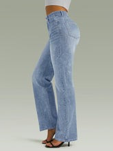 Load image into Gallery viewer, Straight Leg Jeans for Women,High Waisted Wide Leg Loose Microelastic Boyfried Denim Pants

