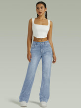 Load image into Gallery viewer, Straight Leg Jeans for Women,High Waisted Wide Leg Loose Microelastic Boyfried Denim Pants
