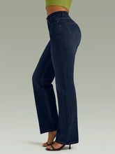 Load image into Gallery viewer, Straight Leg Jeans for Women,High Waisted Wide Leg Loose Microelastic Boyfried Denim Pants
