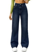 Load image into Gallery viewer, Straight Leg Jeans for Women,High Waisted Wide Leg Loose Microelastic Boyfried Denim Pants
