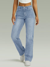 Load image into Gallery viewer, Straight Leg Jeans for Women,High Waisted Wide Leg Loose Microelastic Boyfried Denim Pants
