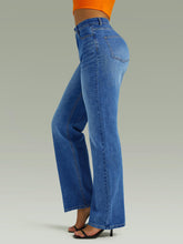 Load image into Gallery viewer, Straight Leg Jeans for Women,High Waisted Wide Leg Loose Microelastic Boyfried Denim Pants
