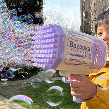 Load image into Gallery viewer, Bubble Gun Rocket 69 Holes Soap Bubbles Machine Gun Shape Automatic
