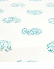 Load image into Gallery viewer, TEAL PAISLEY FITTED CRIB SHEET
