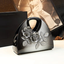 Load image into Gallery viewer, Fashion Women Evening Tote Bag Luxury Patent Leather Handbag Floral
