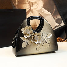 Load image into Gallery viewer, Fashion Women Evening Tote Bag Luxury Patent Leather Handbag Floral
