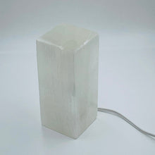 Load image into Gallery viewer, Rectangular Selenite Crystal Lamp Prime

