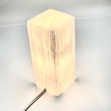 Load image into Gallery viewer, Rectangular Selenite Crystal Lamp Prime

