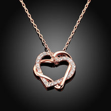 Load image into Gallery viewer, Crystal Heart Necklace in 18K Rose Gold Plated
