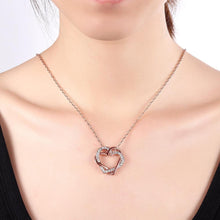 Load image into Gallery viewer, Crystal Heart Necklace in 18K Rose Gold Plated
