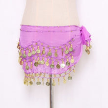 Load image into Gallery viewer, Lady Women Belly Dance Hip Scarf Accessories 3 Row Belt Skirt With
