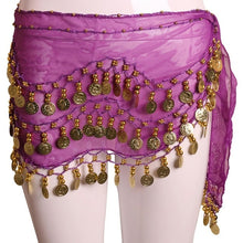 Load image into Gallery viewer, Lady Women Belly Dance Hip Scarf Accessories 3 Row Belt Skirt With
