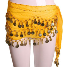 Load image into Gallery viewer, Lady Women Belly Dance Hip Scarf Accessories 3 Row Belt Skirt With
