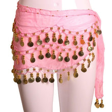 Load image into Gallery viewer, Lady Women Belly Dance Hip Scarf Accessories 3 Row Belt Skirt With
