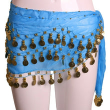 Load image into Gallery viewer, Lady Women Belly Dance Hip Scarf Accessories 3 Row Belt Skirt With
