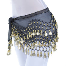 Load image into Gallery viewer, Lady Women Belly Dance Hip Scarf Accessories 3 Row Belt Skirt With

