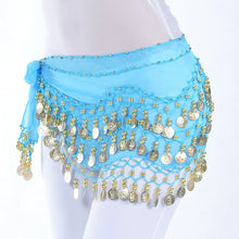 Load image into Gallery viewer, Lady Women Belly Dance Hip Scarf Accessories 3 Row Belt Skirt With
