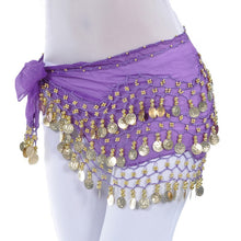 Load image into Gallery viewer, Lady Women Belly Dance Hip Scarf Accessories 3 Row Belt Skirt With

