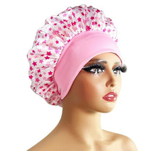 Load image into Gallery viewer, New Satin Bonnet Silk Night Sleeping Cap For Women Curly Braid Hair
