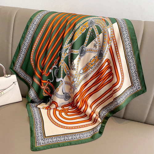 Beach Sunscreen New Style Kerchief Luxury Design Square Scarves Women