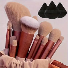 Load image into Gallery viewer, 13pcs Premium Synthetic Nylon Bristle Makeup Brush Set - Soft, Gentle,
