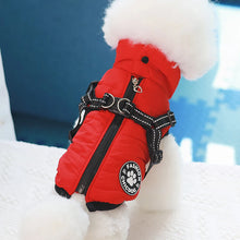 Load image into Gallery viewer, Winter Dog Jacket Dog Jumper Outfit with Chest Strap Warm Dog Clothes
