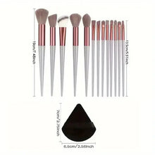 Load image into Gallery viewer, 13pcs Premium Synthetic Nylon Bristle Makeup Brush Set - Soft, Gentle,
