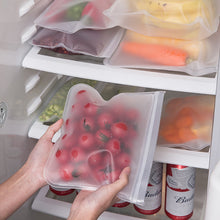 Load image into Gallery viewer, Silicone Food Storage Bag Reusable Stand Up Zip Shut Bag Leakproof
