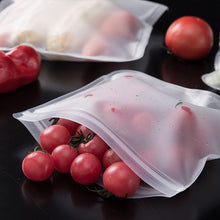 Load image into Gallery viewer, Silicone Food Storage Bag Reusable Stand Up Zip Shut Bag Leakproof
