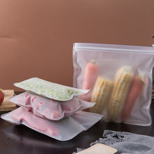 Load image into Gallery viewer, Silicone Food Storage Bag Reusable Stand Up Zip Shut Bag Leakproof
