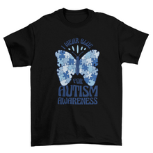 Load image into Gallery viewer, Autism awareness puzzle butterfly t-shirt design

