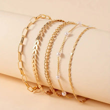 Load image into Gallery viewer, Summer Fashion 5-piece Pearl Anklet Women&#39;s Multi-layer

