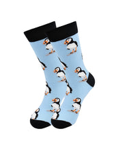 Load image into Gallery viewer, Sick Socks – Puffin – Exotic Animals Casual Dress Socks
