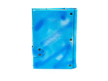 Load image into Gallery viewer, Blue Ship Helm Pattern Leather Notebook Journal Diary Craft
