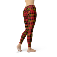 Load image into Gallery viewer, Womens Red Plaid Tartan Leggings
