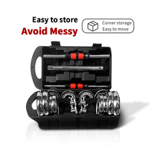 Load image into Gallery viewer, 44LBS Adjustable Cast Iron Dumbbell Sets with Portable Packing Box
