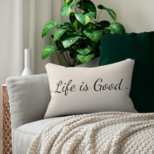 Load image into Gallery viewer, Decorative Throw Pillow - Double Sided / Life is Good Print - Beige
