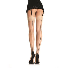 Load image into Gallery viewer, Contrast Backseam Stockings - One Size - Nude
