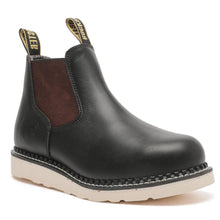 Load image into Gallery viewer, ROCKROOSTER Trinidad Men's 6 inch Black Steel Toe Wedge Work Boots
