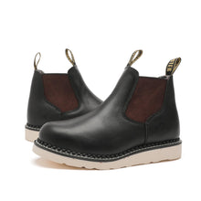 Load image into Gallery viewer, ROCKROOSTER Trinidad Men's 6 inch Black Steel Toe Wedge Work Boots
