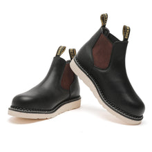 Load image into Gallery viewer, ROCKROOSTER Trinidad Men's 6 inch Black Steel Toe Wedge Work Boots
