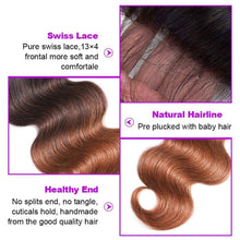 Load image into Gallery viewer, 10A Grade #1B/4/30 Body Wave #1B/4/27 BUNDLES with CLOSURES &amp; FRONTALS
