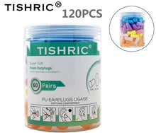 Load image into Gallery viewer, 10/60/120/160pcs Tishric Pu Sponge Earplugs Antinoise Sleeping Ear
