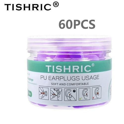 10/60/120/160pcs Tishric Pu Sponge Earplugs Antinoise Sleeping Ear