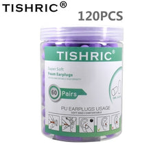 Load image into Gallery viewer, 10/60/120/160pcs Tishric Pu Sponge Earplugs Antinoise Sleeping Ear
