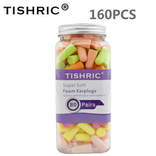 Load image into Gallery viewer, 10/60/120/160pcs Tishric Pu Sponge Earplugs Antinoise Sleeping Ear
