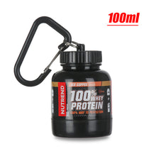 Load image into Gallery viewer, 100ML Portable Protein Container Powder Bottle with Whey Keychain
