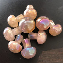 Load image into Gallery viewer, 10pcs Natural Gold Plating Flower Agate Quartz Mushroom Cherry Blossom
