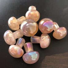 Load image into Gallery viewer, 10pcs Natural Gold Plating Flower Agate Quartz Mushroom Cherry Blossom
